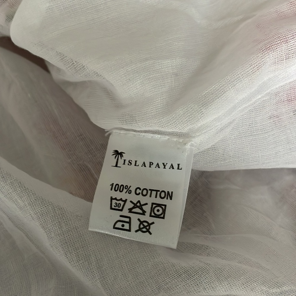 New Islapayal Floral Pink and White Dress Size Medium - Picture 9 of 10